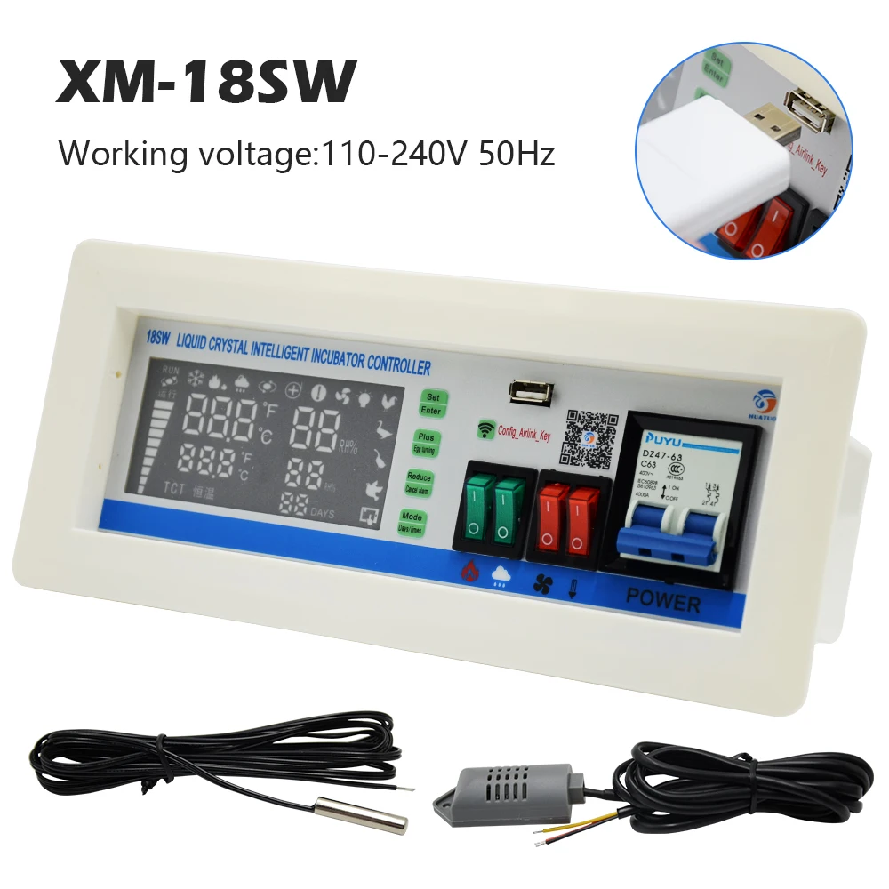 New Model WIFI Remote Intelligent Incubation Controller XM-18SW Temperature Controller for Incubator