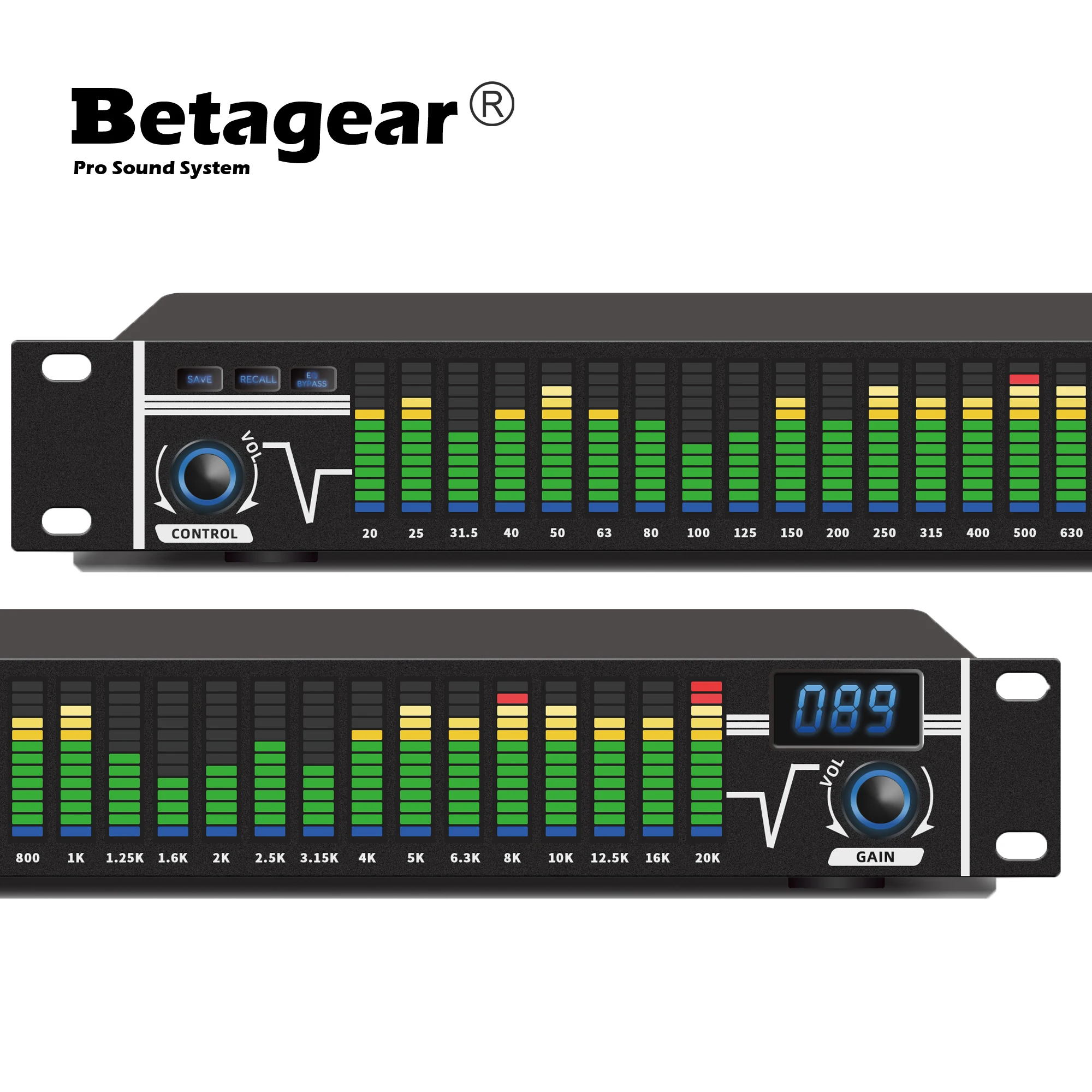 LCZ Audio EQA31 Digital Equalizador Dual 31 Bands Equaliser Audio  Sound System Stage Karaoke DJ Equipment Stage Performance