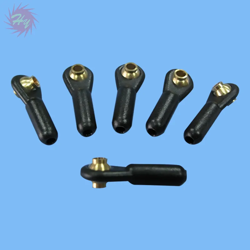 5-delige sferische kogelgewricht link met messing bal voor RC vliegtuig boot auto kleur zwart