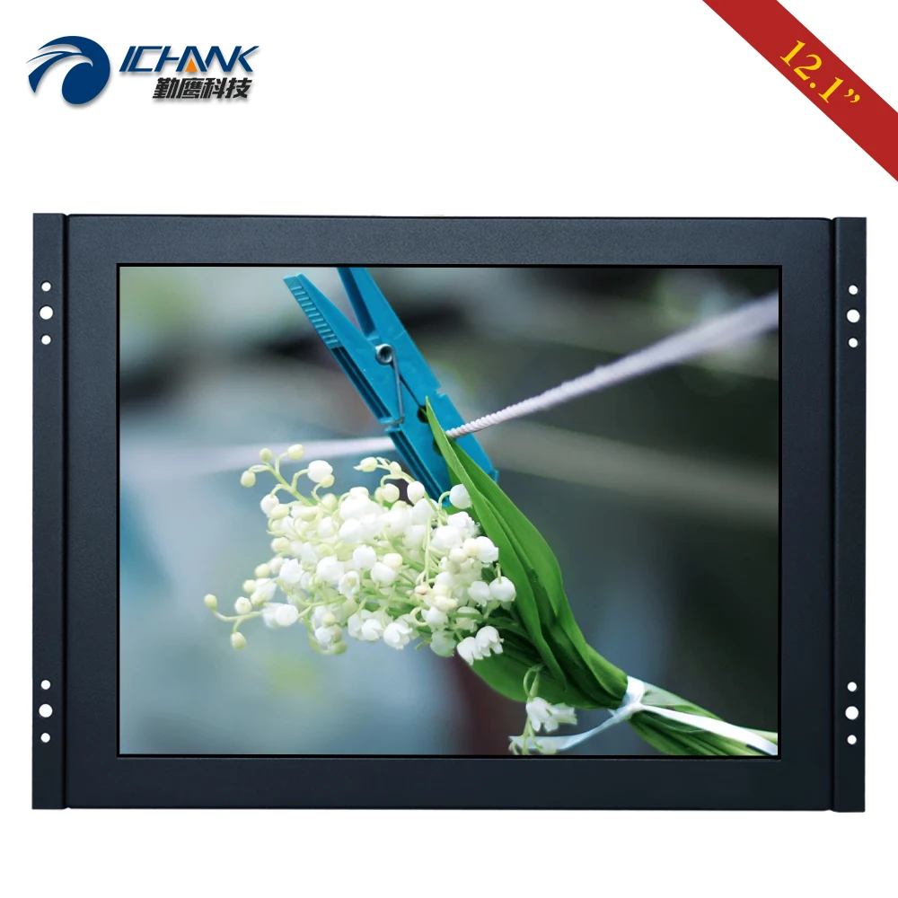 Painel Lcd do Quadro Aberto com Vidro Moderado Protetor do Risco Encaixado Hdmi-na Caixa do Metal 1024×768 Zk120tn592 Monitor 121”