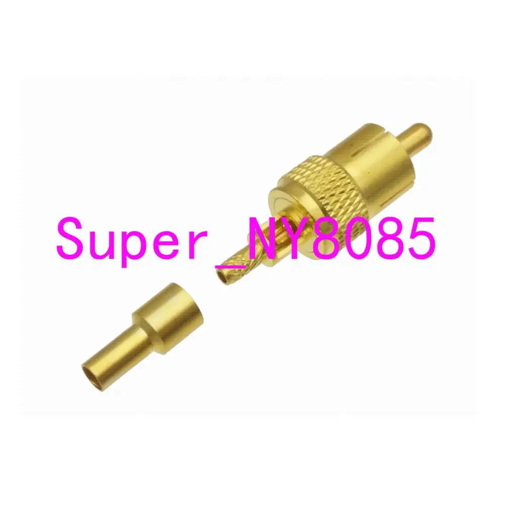 Conector RCA macho, engarce RG174 RG316 LMR100, cable recto