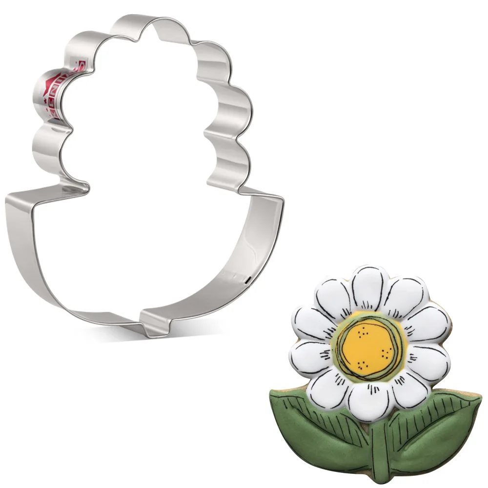 

KENIAO Flower Cookie Cutter for Mother's Day - 9.5 x 8.5 CM - Spring Biscuit Fondant Bread Mold - Stainless Steel - by Janka