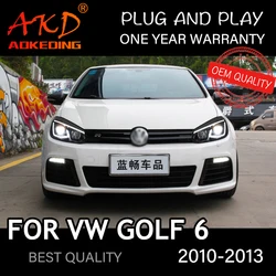 ヘッドライトvwゴルフ6 2009-2013 MK6車 автомобильные товары led drlヘラ5キセノンレンズhid H7 Golf6車アクセサリー