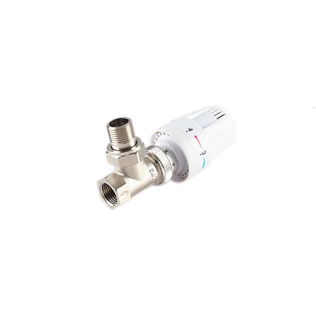 1/2" 3/4" 1" Messing-Thermostatventil für Heizkörper, gerader Typ, automatisches Temperaturregelventil für Fußbodenheizung – Detail 3