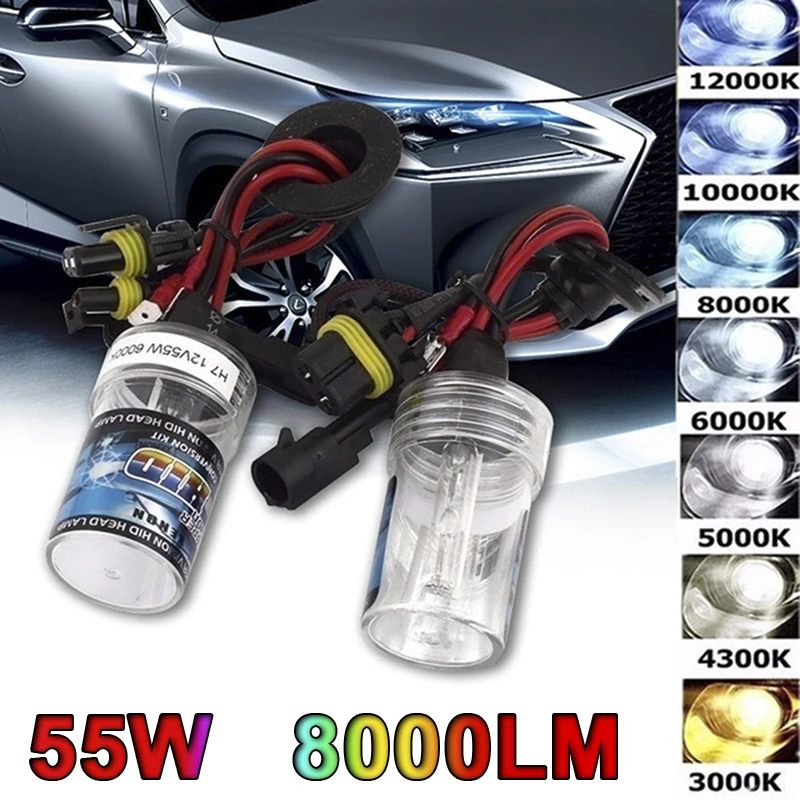 

H1 H3 H11 H7 H8 H4-1 H4-2 Car Hid Xenon Headlight Bulb Repacement 9006 9005 6000k Auto Lights Lamp Foglight