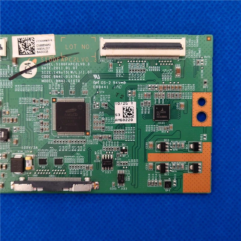 Good test S100FAPC2LV0.3 for Samsung logic board UE40D5520RWXRH UE40D5500RWXXH BN41-01678A T-CON board UE40D5520RW UE40D5500RW