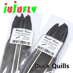 Premium 2pairs pack natural gray duck quills fly tying feathers classic wet fly wings tying materials soft than goose quills