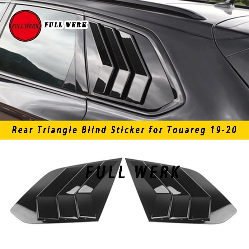 1 Pair ABS Car Exterior Rear Triangle Blind Decoration Sticker Cover Plate for Touareg 19-21 Accessories