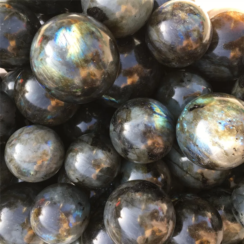 natural stones and minerals labradorite sphere quartz crystals gemstones ball good luck decoracion hogar moderno