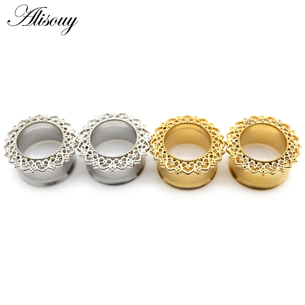 Flower Ear Plugs Tunnel Expanders Stretcher Set