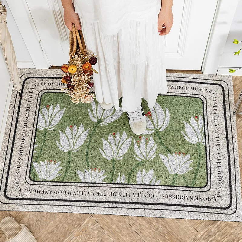 Entrance Doormat Can Be Cut PVC Mats Carpet Bathroom Mat Kitchen Mat Hallway Doormat Non-slip Floor Home Decoration Mats Carpet