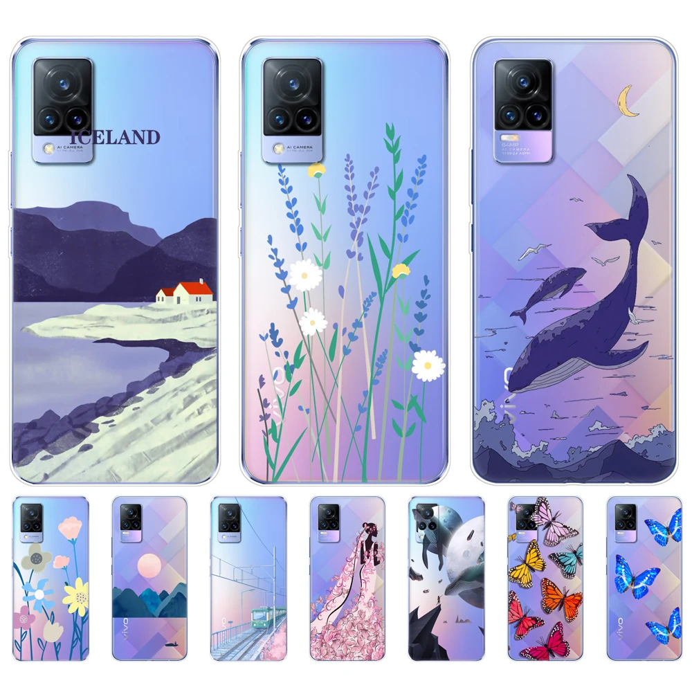 For vivo V21 Case For vivo V21e 4G 5G Soft Case Silicon Back Cover Phone Case For VIVO V 21 e VivoV21 Coque TPU bumper Funda