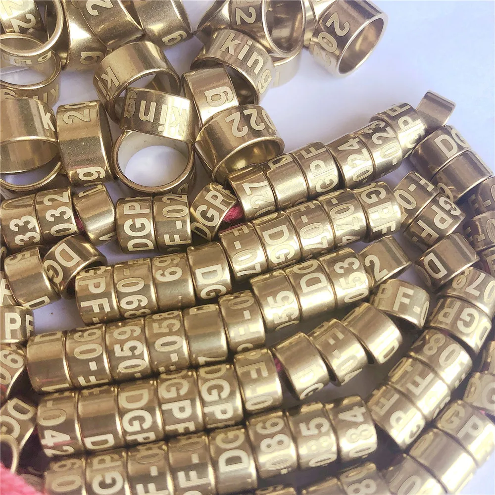 50Pcs 8 mm 11mm Bird parrot Dove Pigeon Copper Aluminum Leg Rings Custom Aluminum Lettering Rings pigeon necklace