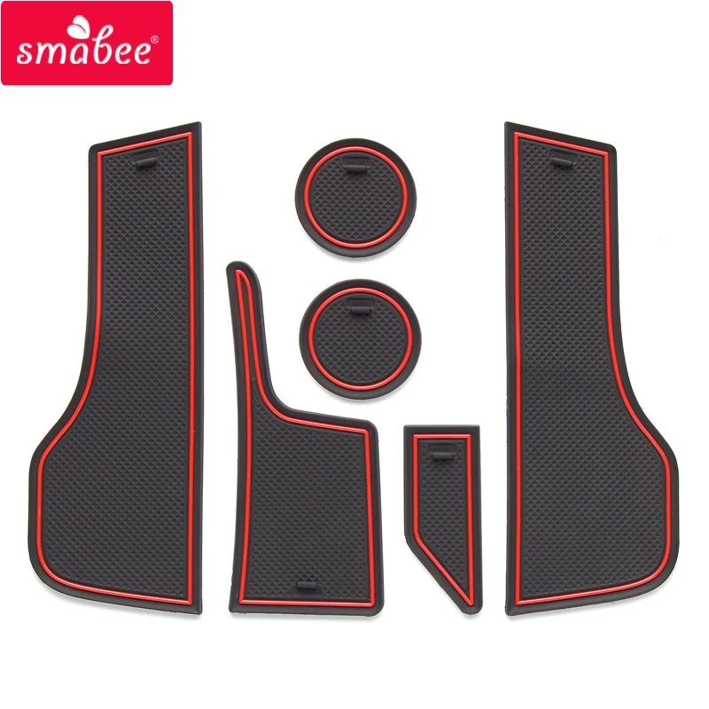 Smabee Anti-Slip Gate Slot Cup Mat for Lada Vesta 2020-2022 SW CROSS CVT Sedan Door Groove Pad Interior Accessiories 4 Colors