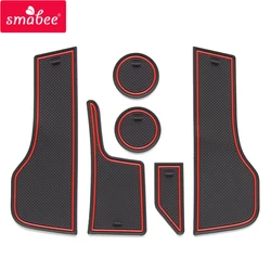 Smabee Anti-Slip Gate Slot Cup Mat for Lada Vesta 2020-2022 SW CROSS CVT Sedan Door Groove Pad Interior Accessiories 4 Colors