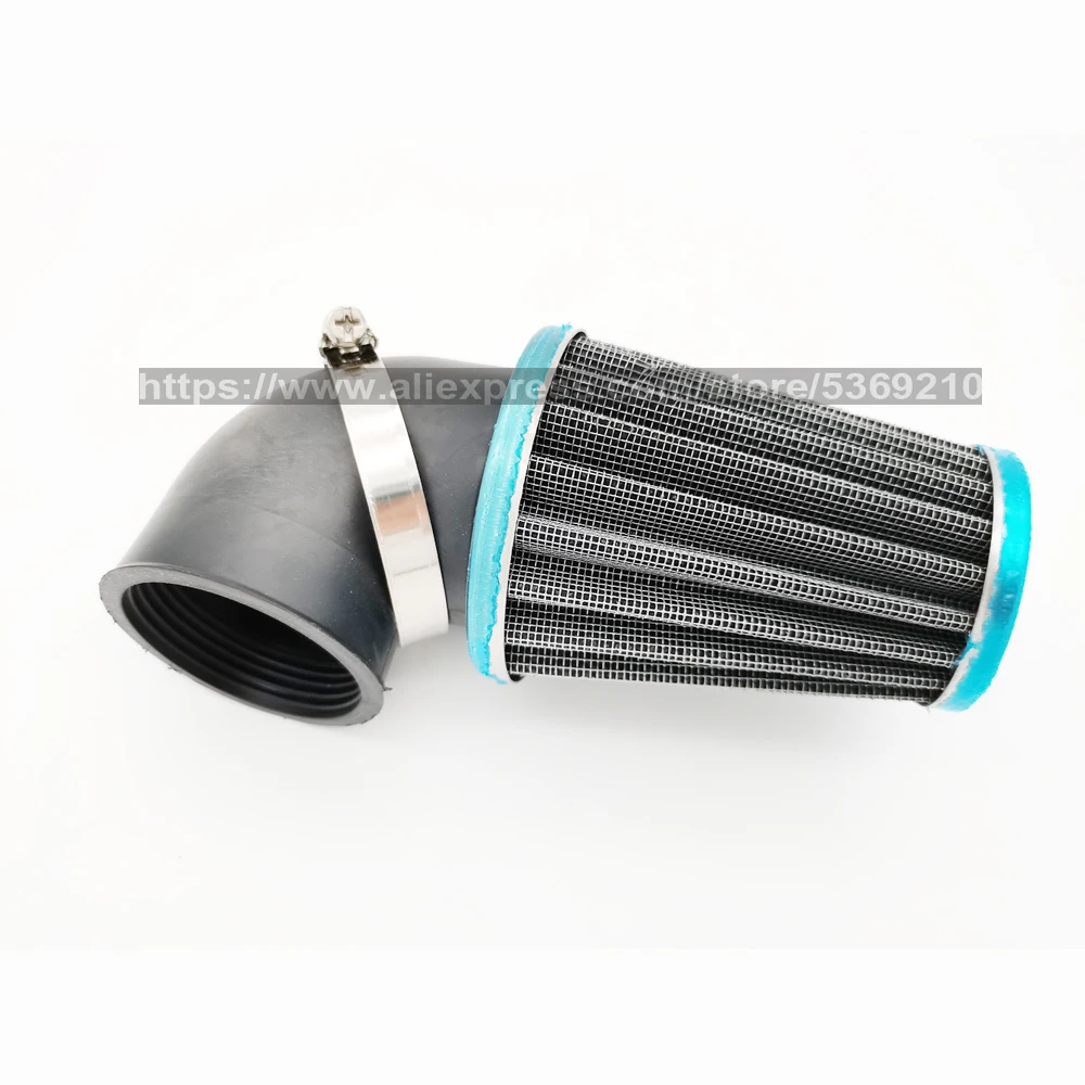 Air Filter 50-125cc 2 Stroke 90 Degree Bend Elbow 35 38 42 45 48-50mm zero resistance filter For Motorcycle ATV Pocket Bike Moto