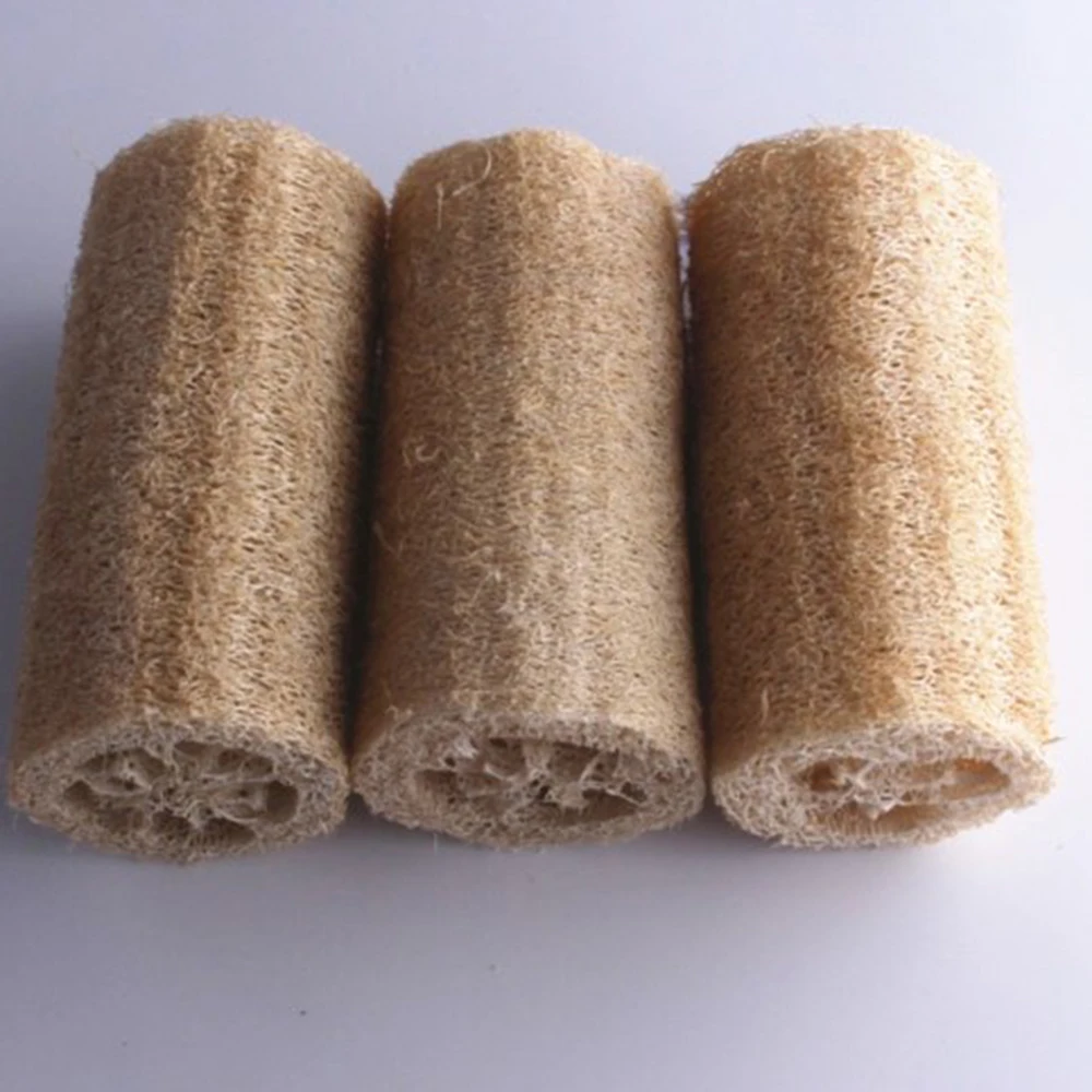 1PC Natural Popular Loofah Body Bath Sponge Washing Pad Household Kitchen Bathroom Accessories