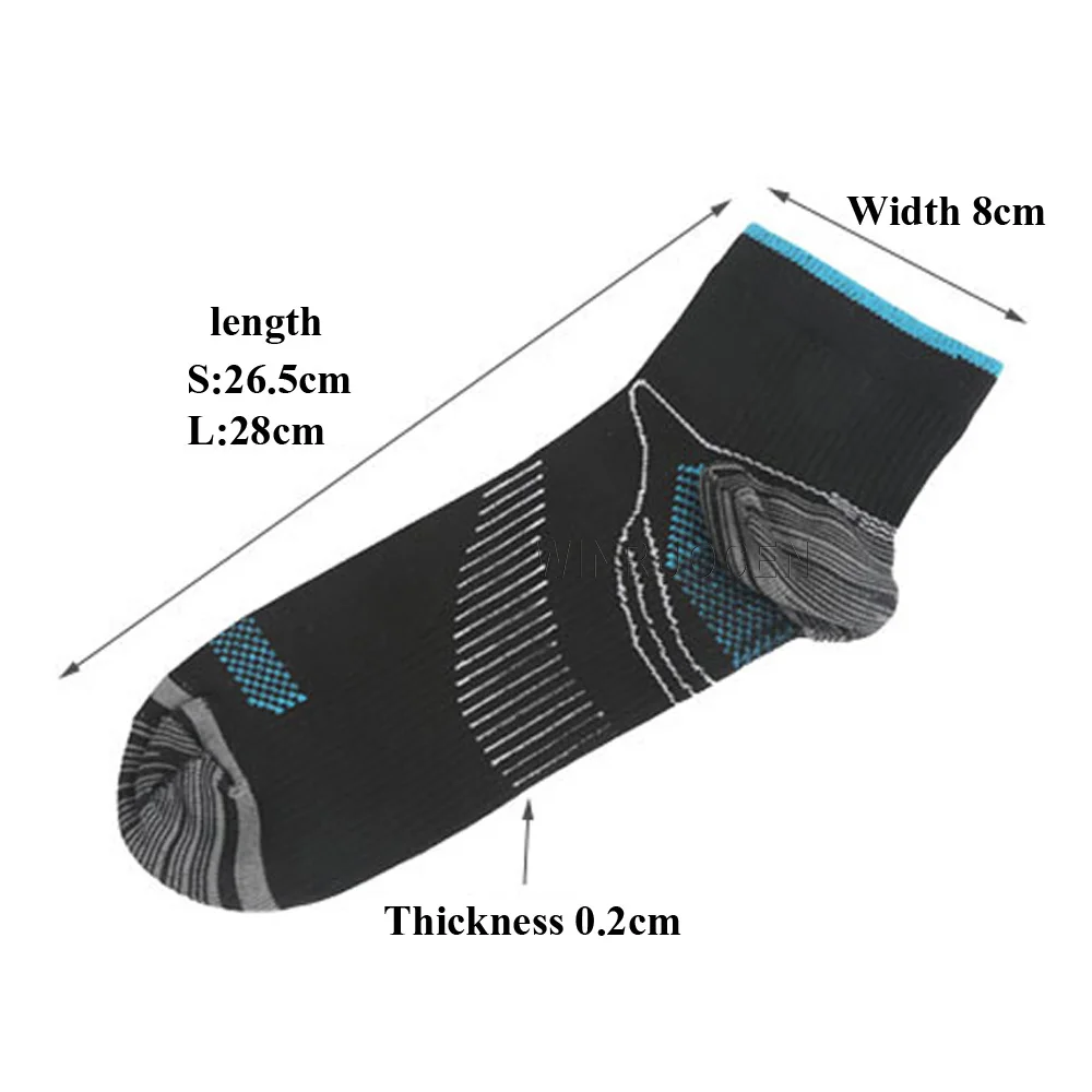 Foot Compression Socks For Men Women Plantar Fasciitis Heel Spurs Pain Casual Cotton Sock Venous New Sock Heel Pad EU 35-44