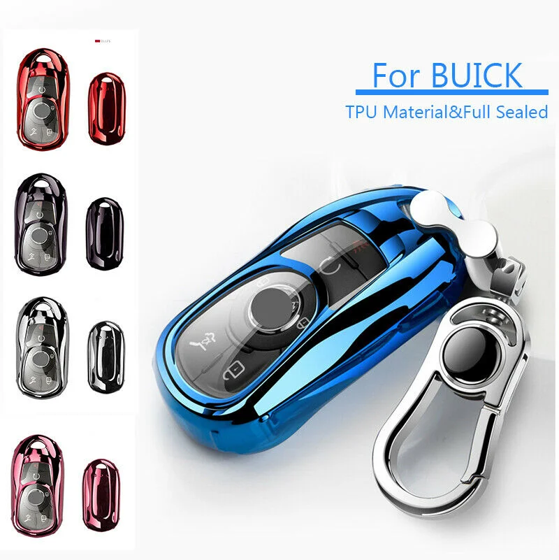 1Pcs TPU Car Smart Remote Key Fob Case Cover Holder Skin Keychain For Buick Enclave Encore GX Lacrosse Regal TourX Accessories