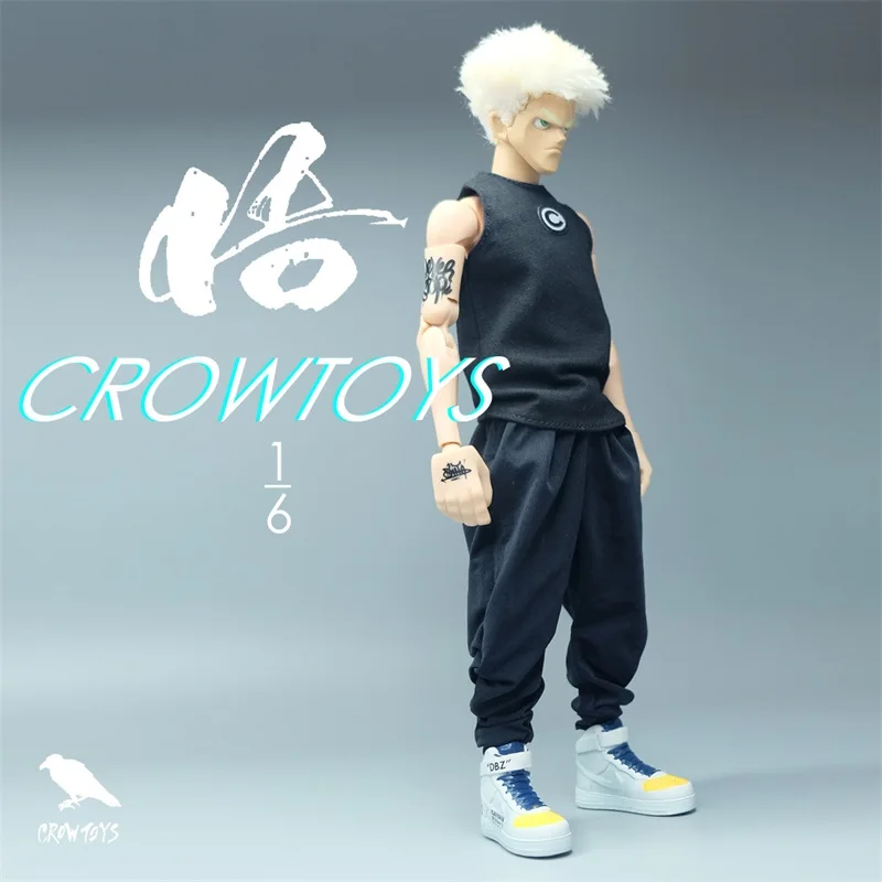 

_ CROWTOYS 1/6 Модные свободные черные брюки для мальчиков, брюки для 12-дюймовых кукол, коллекция фигурок