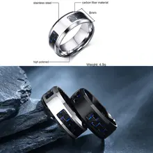 Personalized Carbon Fiber Ring for Men #4