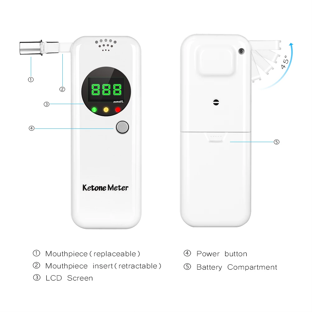 EEK-Brand High Accuracy Ketone Test Breath Ketone Meter