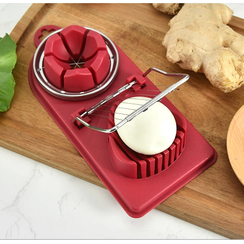 2 in1 Cooking Tools Cut Multifunction Kitchen Egg Slicer Sectione Cutter Mold Flower Edges Gadgets Tools Ferramentas