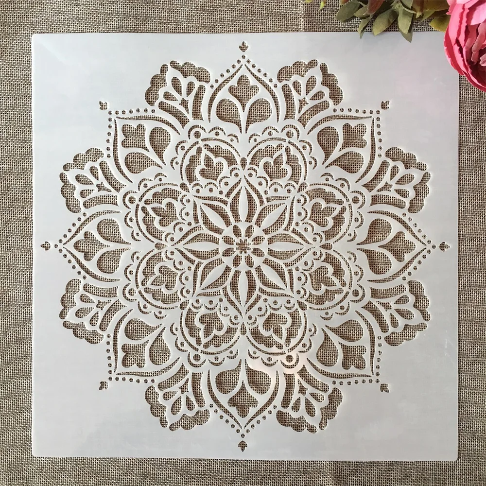 30*30cm Geometry Mandala B5 DIY Layering Stencils Painting Scrapbook Coloring Embossing Album Decorative Template