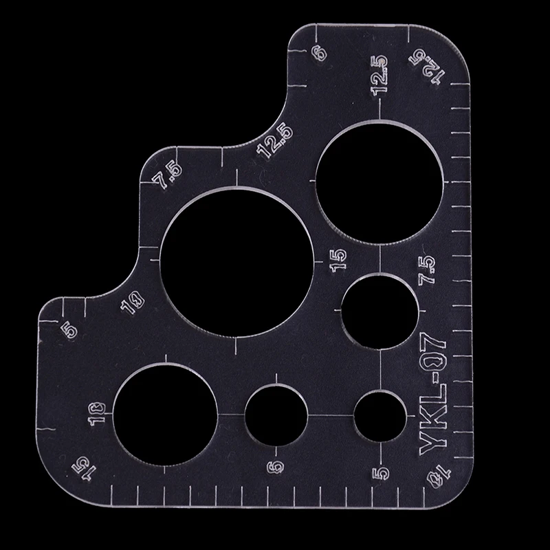 1 pz acrilico arrotondato righello regole R strumento di fornitura fai da te modello a grandezza naturale per righello di disegno modello in pelle fatto a mano