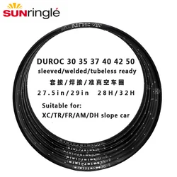 Sunringle DUROC-llantas de aluminio para bicicleta de montaña, llantas de 30, 35, 37, 40, 42, 50, 27,5/29 pulgadas, sin cámara, 28/32H de ancho, aros