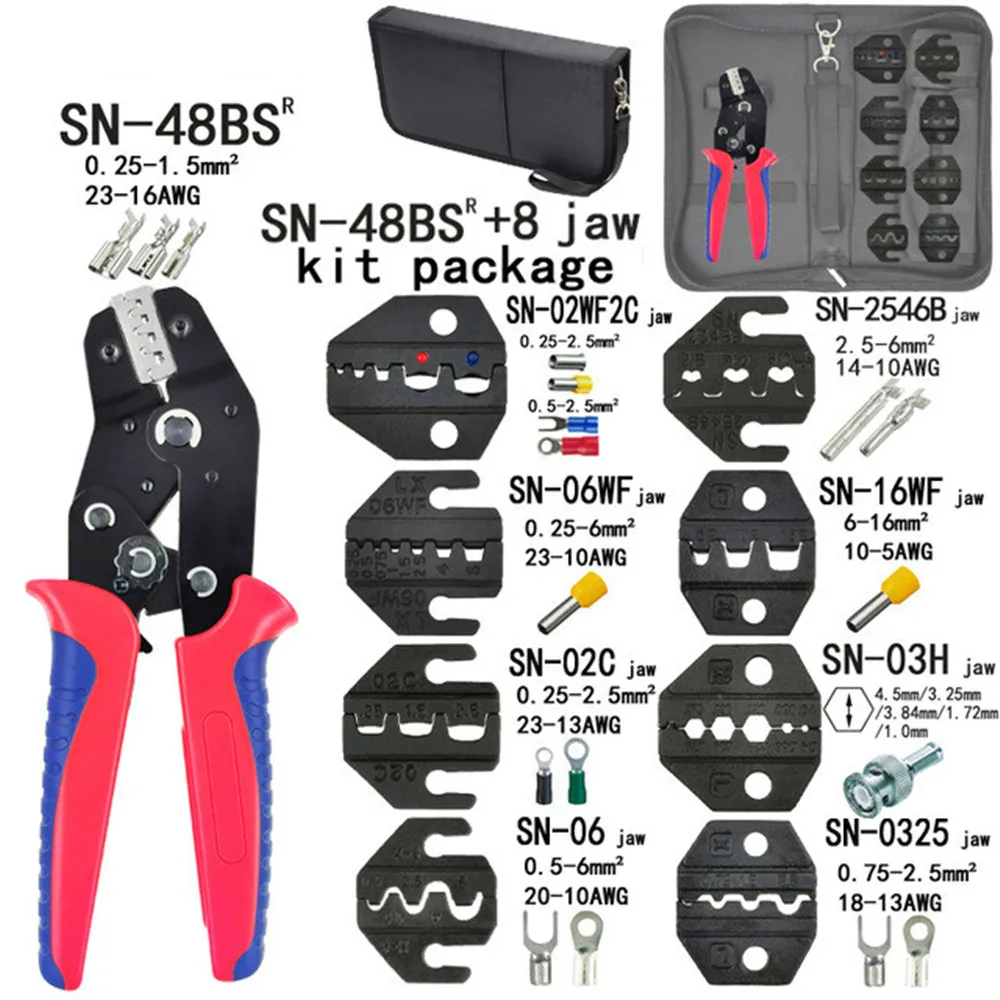 Uốn Kìm Bộ SN-48BS(= SN-48B + SN-28B) hàm Bộ 2.8 4.8 6.3 VH3.96/Ống/Cách Nhiệt Nhà Ga Điện Kẹp Min Dụng Cụ