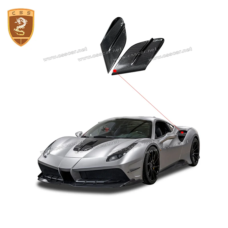 

High Quality Car Side Air Flow Vent for Fender Hole Cover Intake For Ferrari 488 Auto Decoration Trim Cover