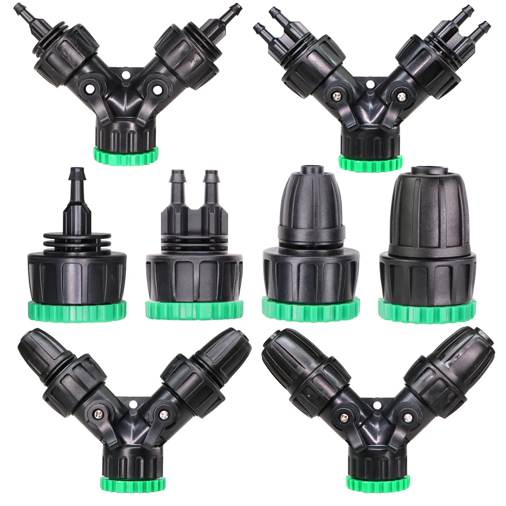 

Garden Water Connector 1/2'' 3/4'' Female Thread to 1/4'' 3/8'' 1/2'' Barb 2-Way 4-Ways Hose Coupling Adapter Tap Tubing Joint