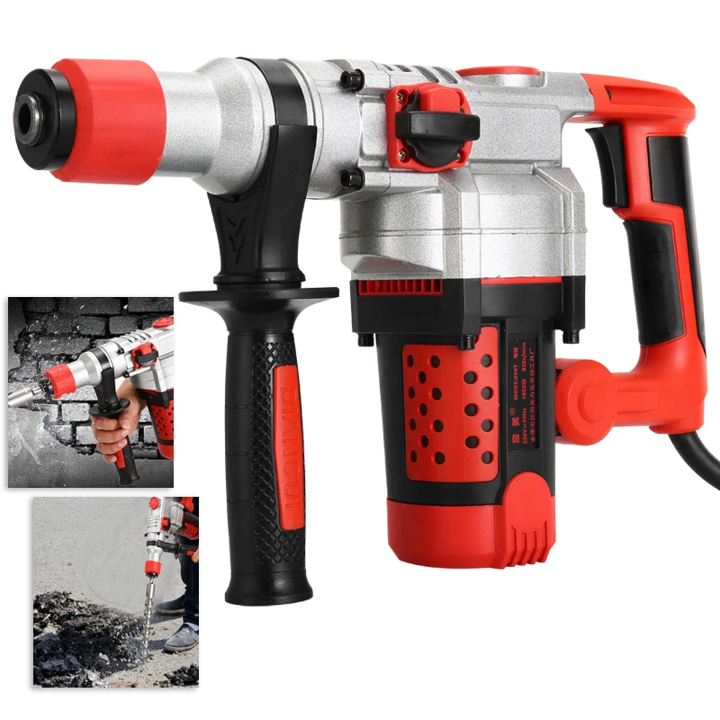 Multifunction Industry Impact Drill 220V Electric Hammer Pick Professional Hand Held Dual Purpose Concrete Industrial Grade Tool