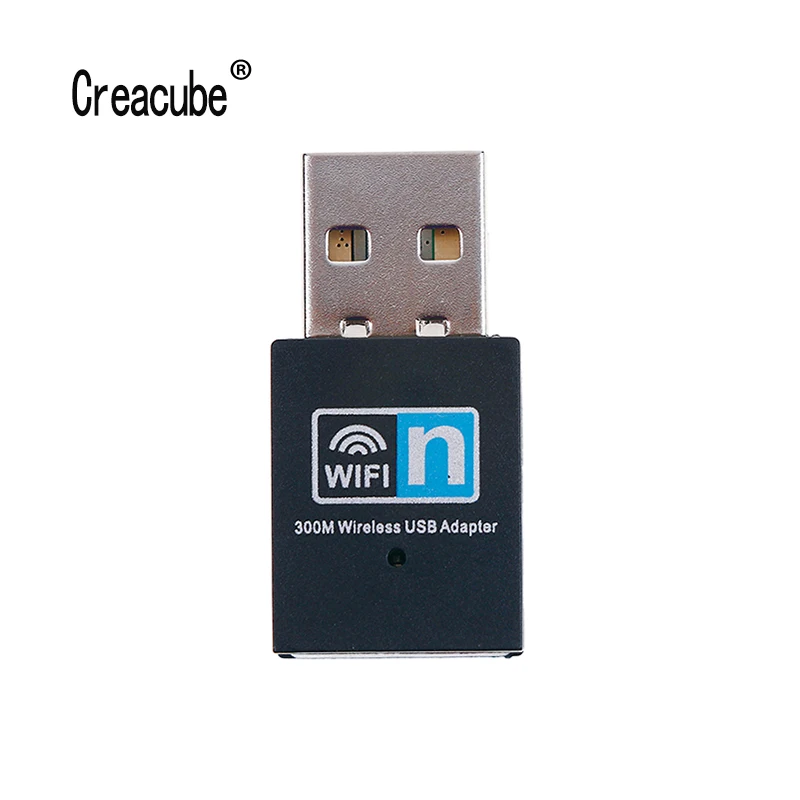 

Мини-адаптер Creacube, 300 м, USB, wi-fi адаптер, Беспроводной wi-fi ключ, сетевая карта 802.11n, wi-fi LAN адаптер, чип RTL8192 для ПК