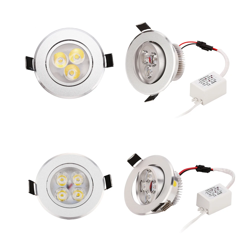 50pcs/lot  9w 12W Dimmable led downlight AC 120V 220V silver  adjustable shell wholesale lowest price