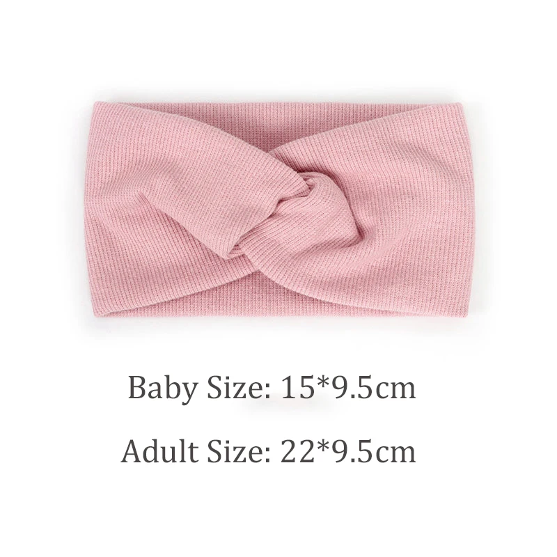 Baby Headband Mommy Twist Hairband For Women Girls Turban Mother Daughter Hair Accessories Cotton Newborn Head Wrap 2pcs/Set