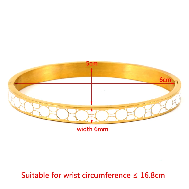 Luxury Blue Enamel Design Bracelet & Bangles Stainless Steel Bangle Gold Jewelry For Women Love Wedding Brand Gift Bijoux femme