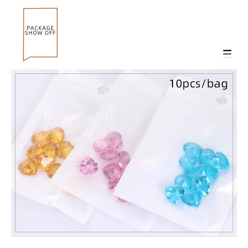 Astrobox High Quality Heart Zircon Stone Sew On Rhinrstone Pointback Crystal Loose Beads DIY Clothing Accessories Jewelry Making