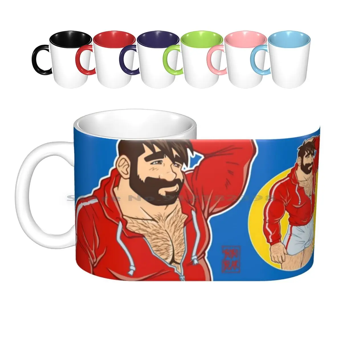 Adam Likes Sportswear-Red Sweater Ceramic Mugs Coffee Cups Milk Tea Mug Bobobear Bobobearart Bobo Bear Bear Bear Week Bear