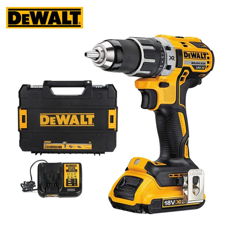 DEWALT Cordless Electric Drill 18V High Torque Brushless Multifunctional Lithium Screwdriver Tool 1/2-Inch DCD791 (One Battery）