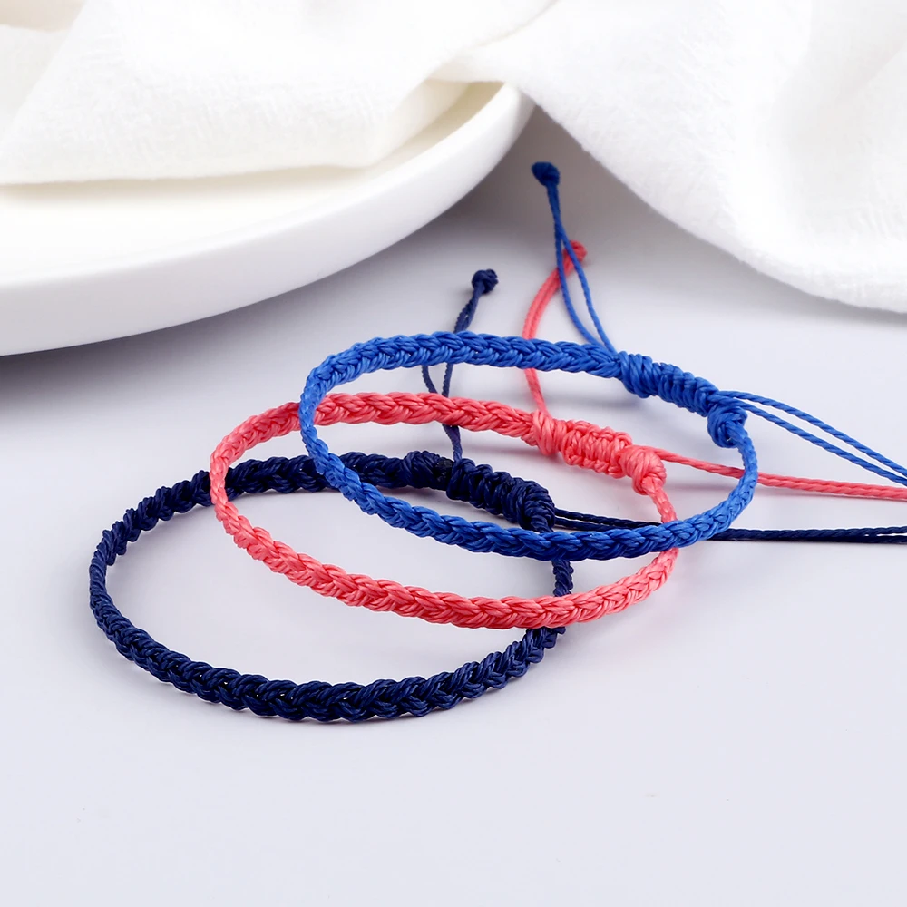 Verstellbares wasserdichtes Wachsschnur-Armband für Damen und Herren, handgefertigt, gewebt, tibetisch-buddhistisches Armband, Freundschaft, Glücksgebet, Schmuck – Detail 9
