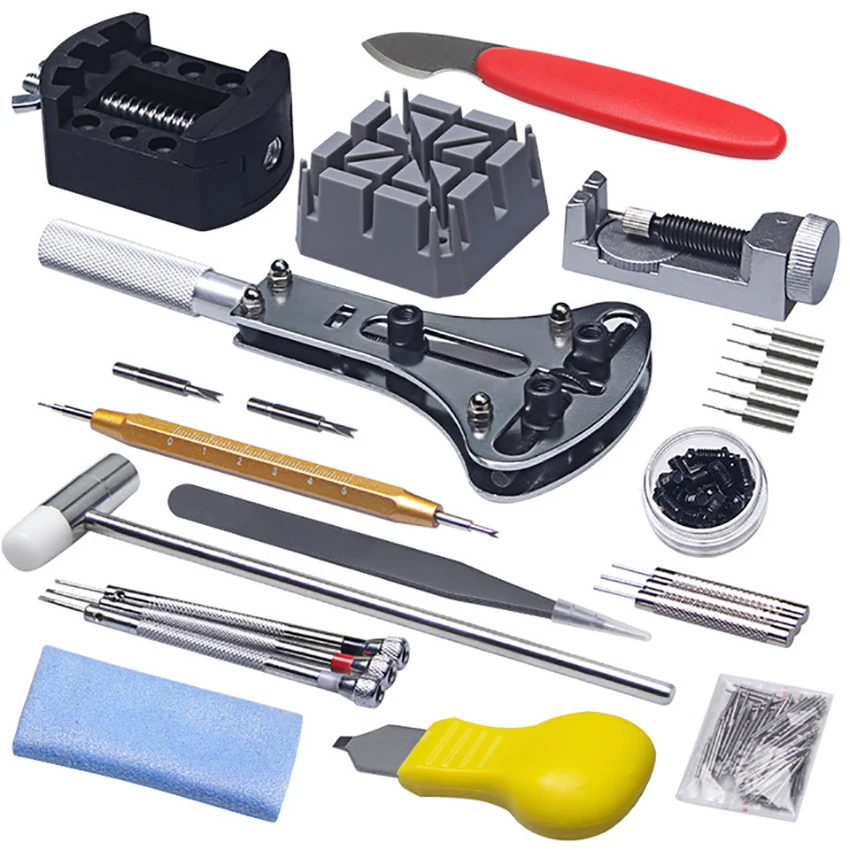 151 PCS Watch Repair Tools Set Professional Spring Bar Tool, Watch Band Link Pin Tool, Watch Battery Replace with Carrying Case
