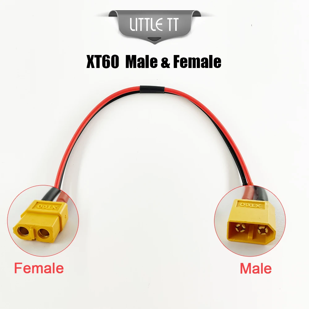 XT60 PP30 Bullet Female to Male Adapter Connectors 14AWG 12AWG 327mm Extension Cable Leads Adapte For RC Lipo Battery Motor