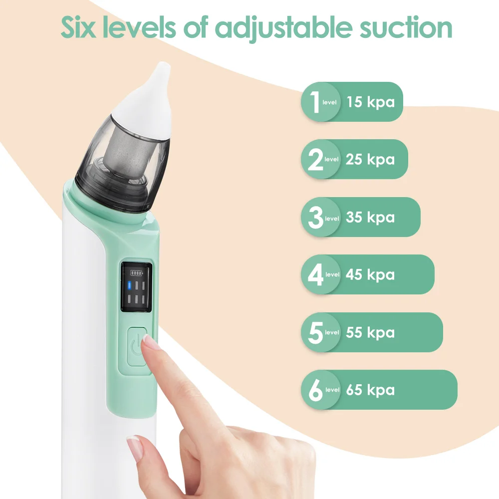 Nasal Aspirator Baby Electric Newborn Nose Cleaner Household Congestion Clean Up Adjustable Suction Children Snot Picking Silent