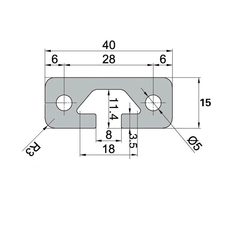 2pcs 1540 Aluminum Profile Extrusion Frame Silver 100 -1200mm Anodized Linear Rail for CNC 3D Printer Workbenc Engraving Machine