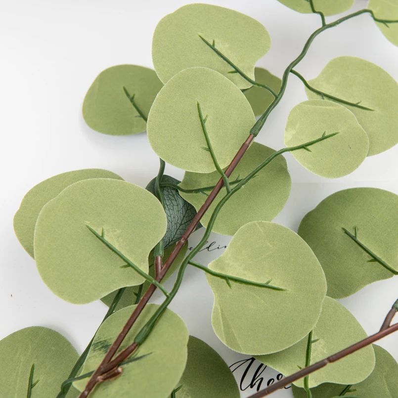 Künstliche Pflanzen Eukalyptusblatt Rebe Weihnachtsdekoration Vase für Zuhause Hochzeit Garten Rosenbogen Scrapbooking Kunstblumen – Detail 6