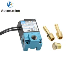 MAC 3 Port Electronic Boost Control Solenoid Valve DC12V 35A-ACA-DDBA-1BA With 6MM Tube Fittings Brass muffler