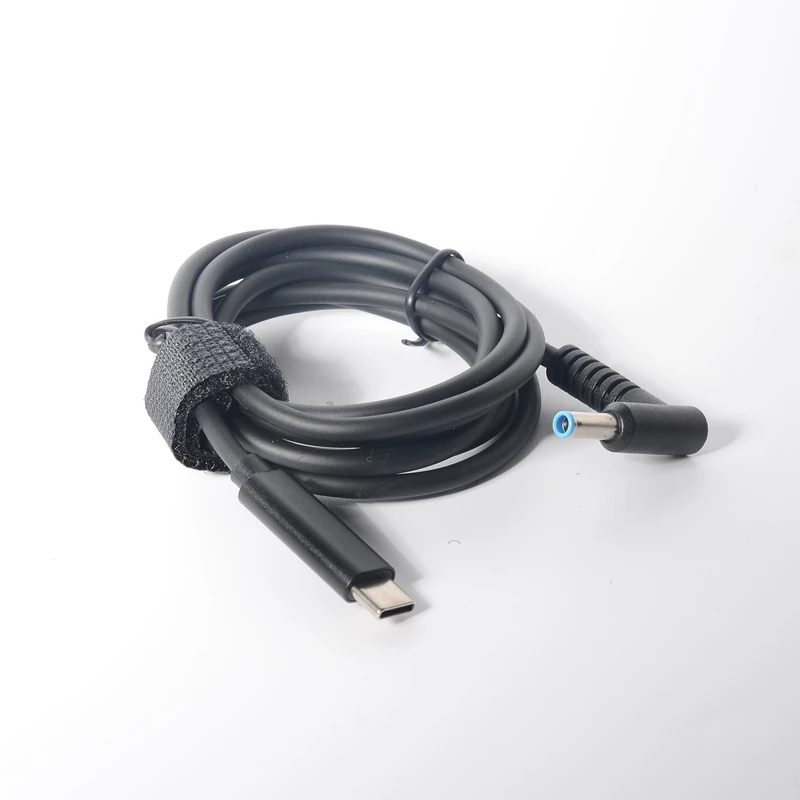 (4,5x3,0 мм) USB Type C PD зарядный кабель для ноутбука, шнур, адаптер питания постоянного тока, конвертер постоянного тока 4,5*3,0 мм, штекер 90 градусов, угловой для HP