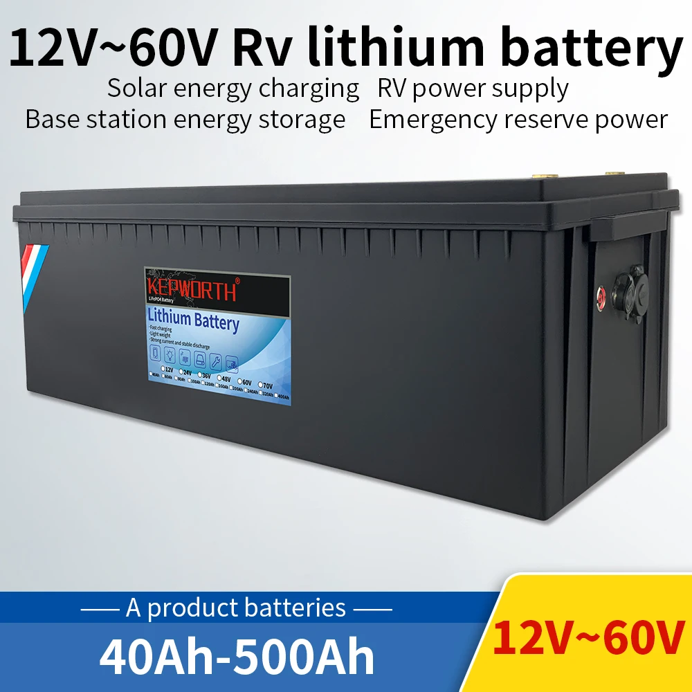 Imagem -03 - Bateria 48v 100ah 5120wh Built-in Bms Mais de 6000 Ciclos para Solar Home rv e Camping Aplicações Fora da Rede Kepworth-lifepo4